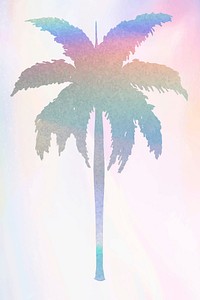 Colorful gradient tree element vector 