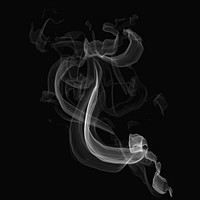 Realistic smoke element vector in black background