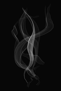 Realistic smoke element vector in black background