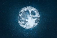 Realistic super moon on sky background