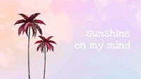 Aesthetic palm tree vector template for blog banner