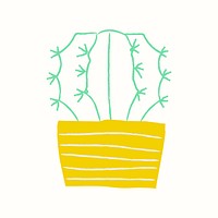 Golden barrel cactus vector element