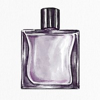 Hand drawn men's cologne bottle