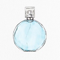 Women's perfume bottle vector hand drawn design element