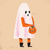 Ghost cartoon vector cute halloween character