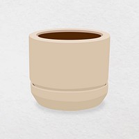 Ceramic plant pot vector illustration