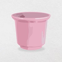 Ceramic plant pot vector illustration