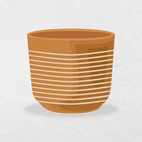 Modern plant pot vector illustration