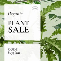 Social media template vector, plant sale advertisement