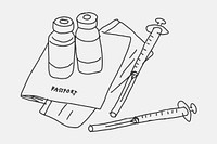 Hand drawn vaccination, vaccination passport