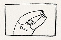 Healthy lifestyle hand drawn yoga cartoon self care concept