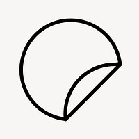 Sticker web UI icon in simple style
