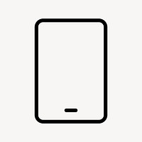 Tablet png icon vector for social media in outline style