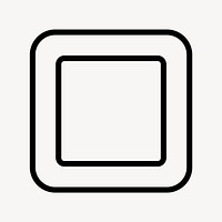 Square geometric shape icon vector in simple style