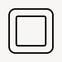 Square geometric shape icon in simple style