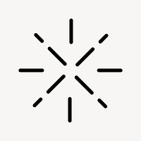 Burst web UI icon vector in outline style