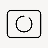 Camera outline web icon vector for photo gallery
