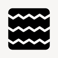 Zigzag line icon vector in solid style