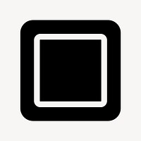 Square icon vector geometric shape in flat style