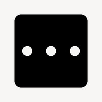 3 Dots loading web icon vector in flat style