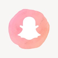 Snapchat logo vector in watercolor design. Social media icon. 21 JULY 2021 - BANGKOK, THAILAND