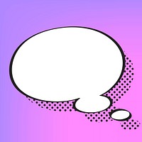 Thought bubble vector in halftone style