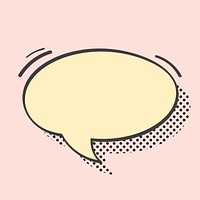 Speech bubble vector in pop art style