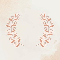 Wreath vector rose gold floral watercolor vintage style