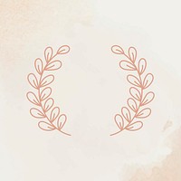 Wreath vector rose gold botanical watercolor vintage style