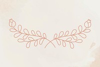 Laurel vector rose gold botanical watercolor vintage style