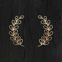 Wreath vector gold botanical watercolor luxury style