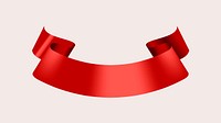 Ribbon vector image, red banner graphic element