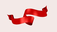 Ribbon vector image, red banner graphic element