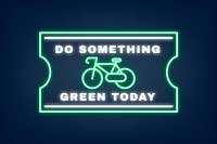 Glowing neon sign vector illustration with do something green today text