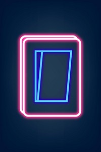 Neon sign vector light switch illustration