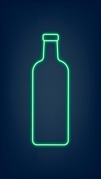 Neon sign vector bottle illustration