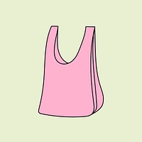 Zero waste sticker vector tote bag illustration