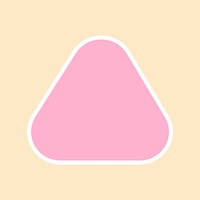 Badge sticker vector pink triangle label illustration