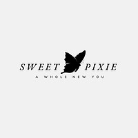 Butterfly beauty salon logo template, black creative vector animal illustration