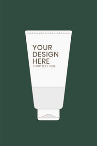 Skincare tube mockup vector, beauty product packaging illustration