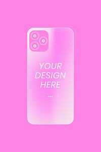 iPhone case mockup vector, digital device illustration