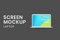 Laptop screen mockup, digital device vector illustration