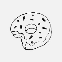 Donut design element cute bakery vector illustration