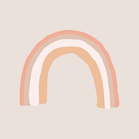 Rainbow drawing, doodle icon vector, cute sky illustration