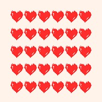 Burning heart pattern illustrator brush vector add-on set