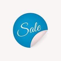 Sale badge sticker, blank vector shopping clipart