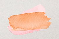 Watercolor badge sticker, feminine color brush stroke texture vector