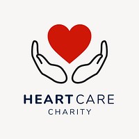 Charity logo template, non-profit branding design vector