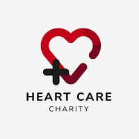 Charity logo template, non-profit branding design vector