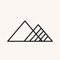 Triangle icons, geometric shape, flat design vector illustration